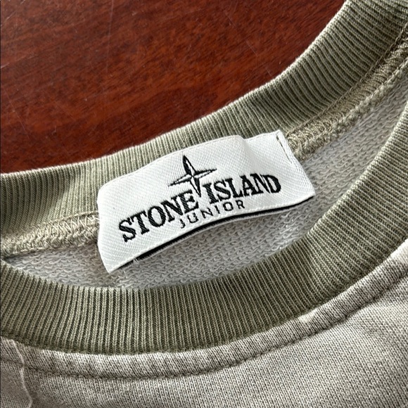 Stone Island Green/grey Camouflage kids Sweater - Picture 2 of 3